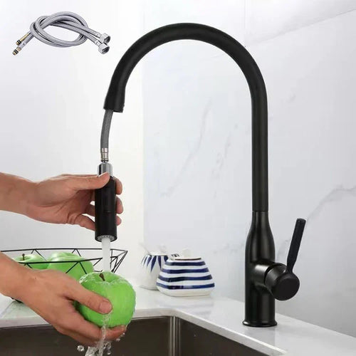 AquaStream Luxe – Justerbar Kjøkkenkran med Hånddusj Luvikno