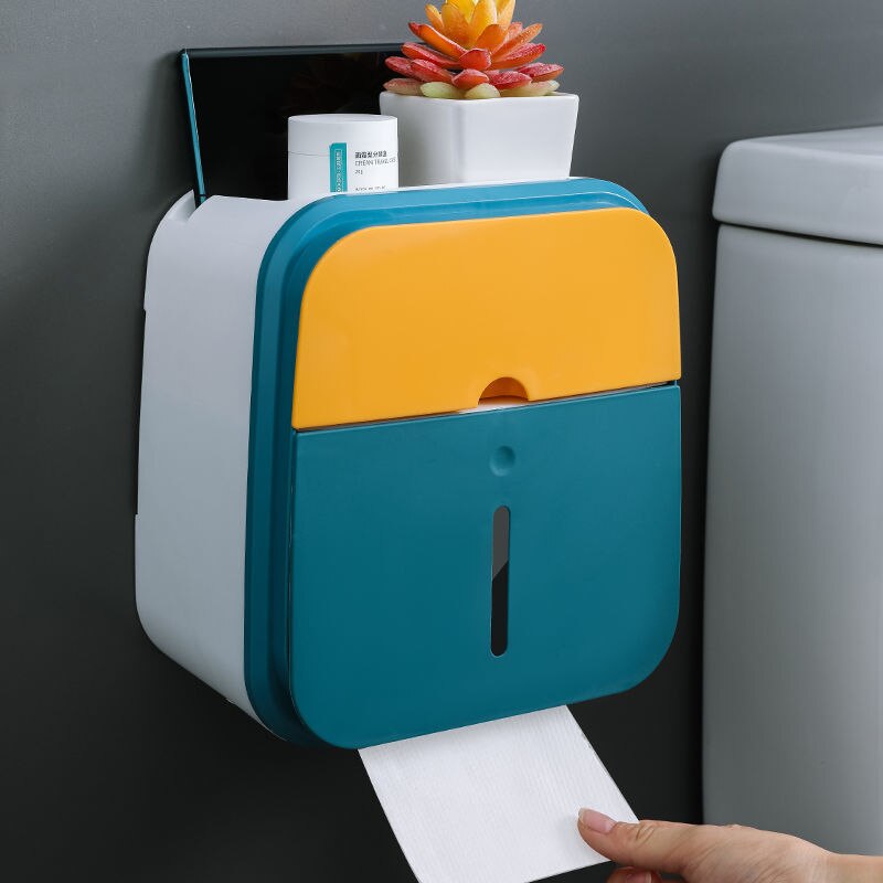 Vegghengt baderomsorganisator Tissue Box Holder | Luvikno