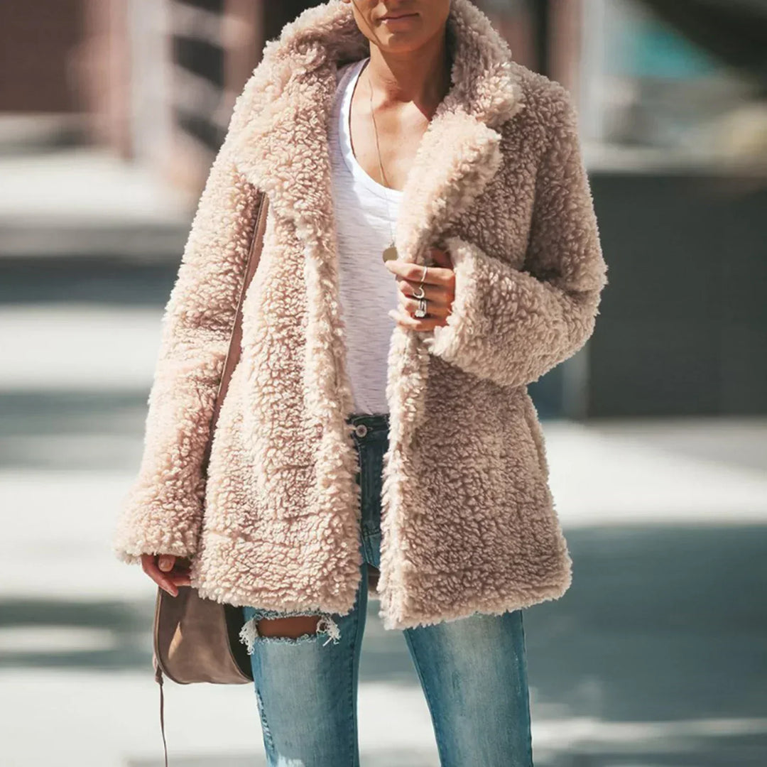 Luvik | Varm fleece-jakke - Beige - Behagelig og trendy