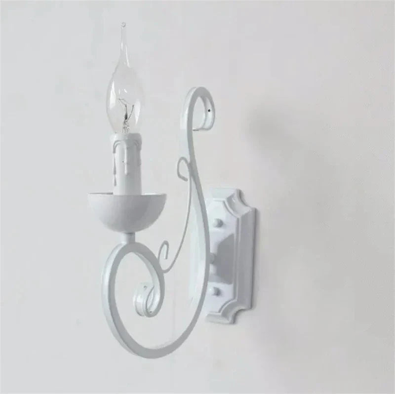 LuminousEra - Hvit Vegglampe med E14 Stearinlys Luvikno