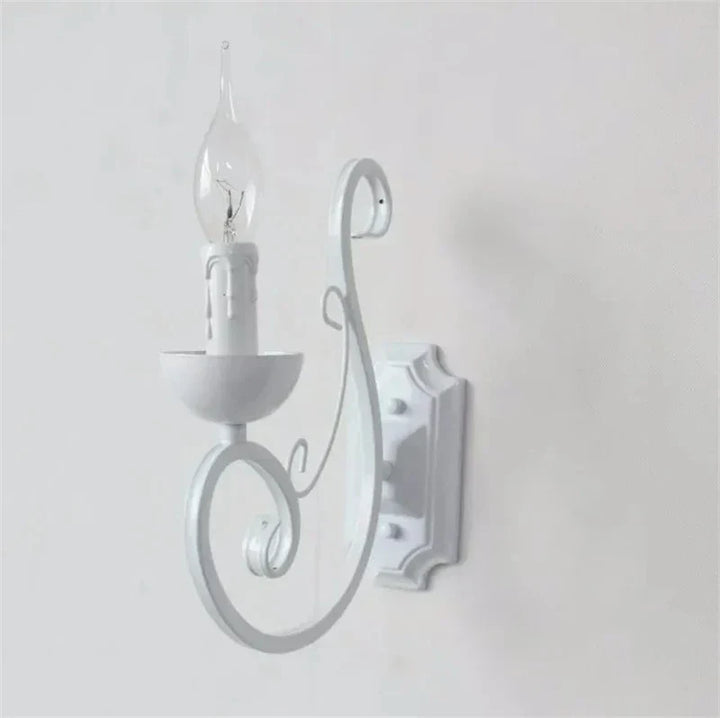 LuminousEra - Hvit Vegglampe med E14 Stearinlys Luvikno