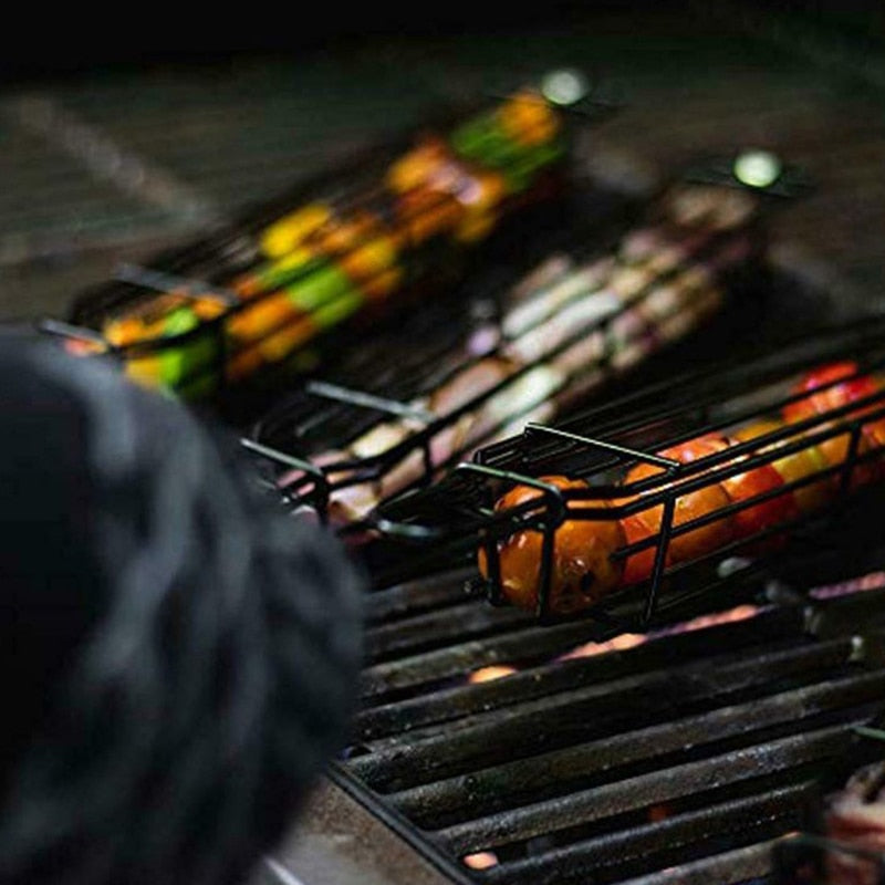 Bærbar Ikke-Klebende Grillkurv for Campingturer og Pikniker | Luvikno