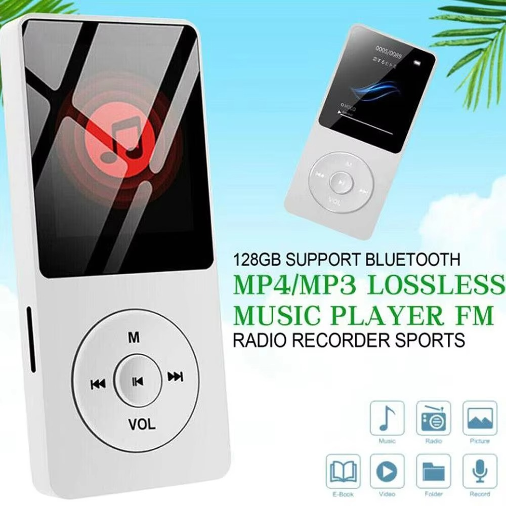 Høyfidelitet Bærbar Bluetooth MP3/MP4-spiller med 1.8" skjerm og multifunksjonskapasitet Luvikno