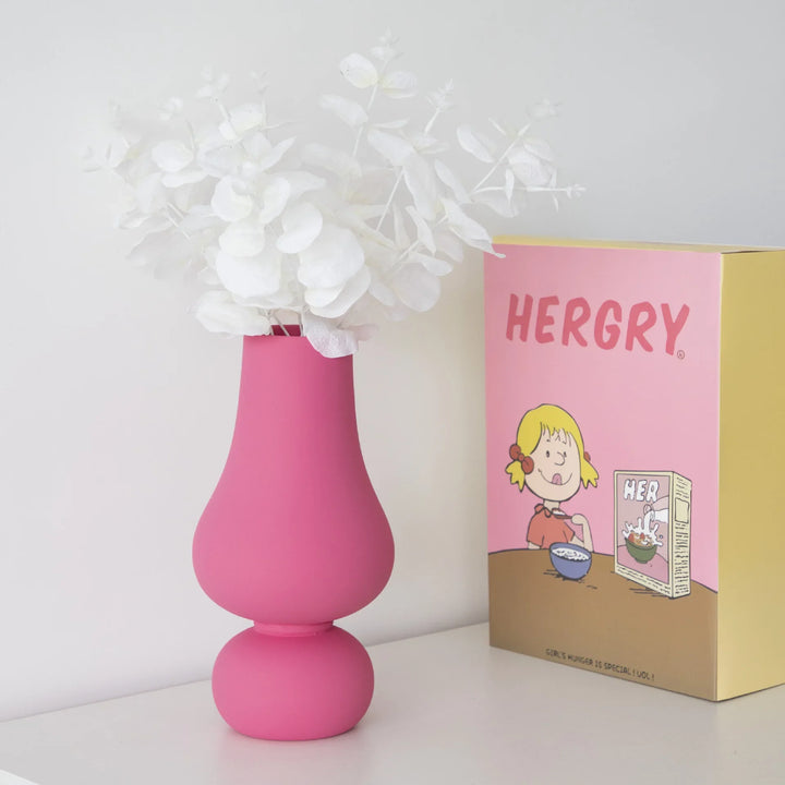 Livlig rosa keramikk vase | Luvikno