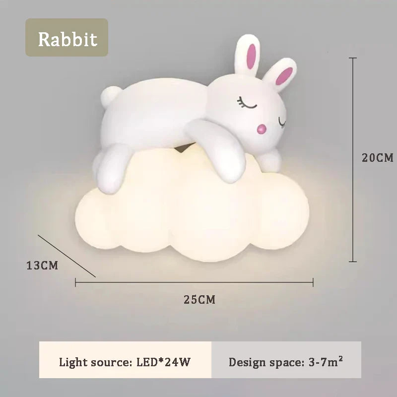 PandaGlow Lampe - Søt LED Vegglampe for Barn Luvikno