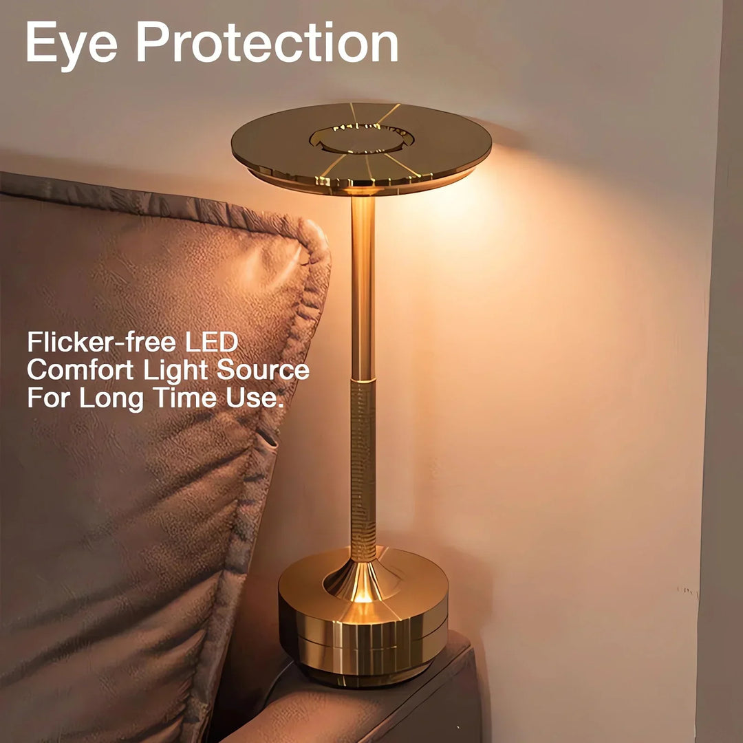 Luvikno | Trådløs oppladbar moderne aura bordlampe med berøringskontroller | Trådløs LED-lampe for moderne sidebord og kontorpulter | Minimalistisk bordlampe