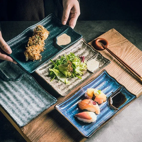 Håndverks keramiske sushi tallerkener Luvikno