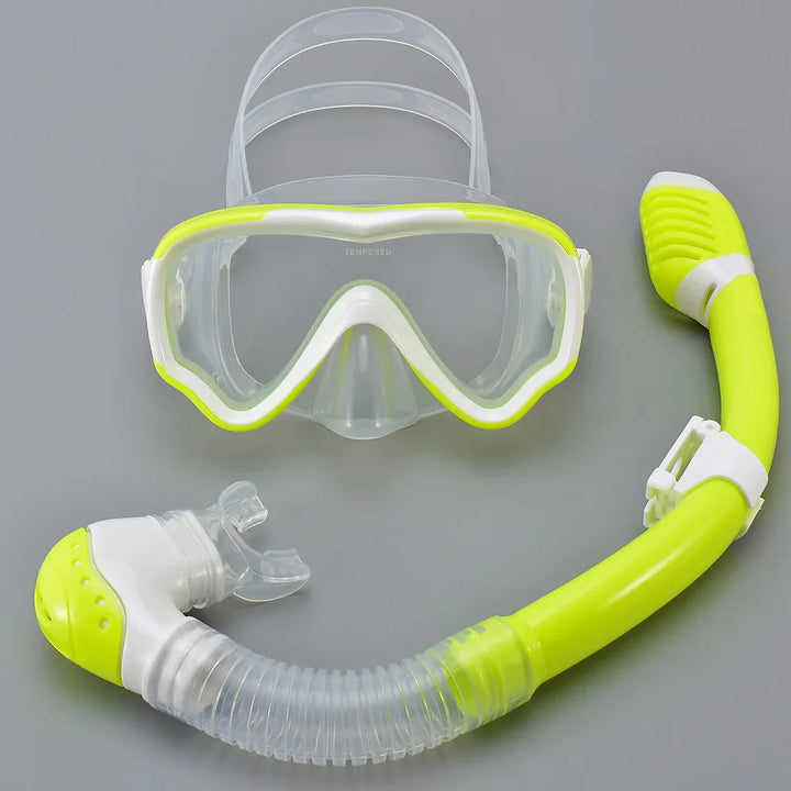 Luvikno | AquaJuni Barn Dykkermaske med Snorkel | Anti-Dug & Lekkasjesikker | Herdet Glass & Silikon | For Gutter & Jenter 7–15 År