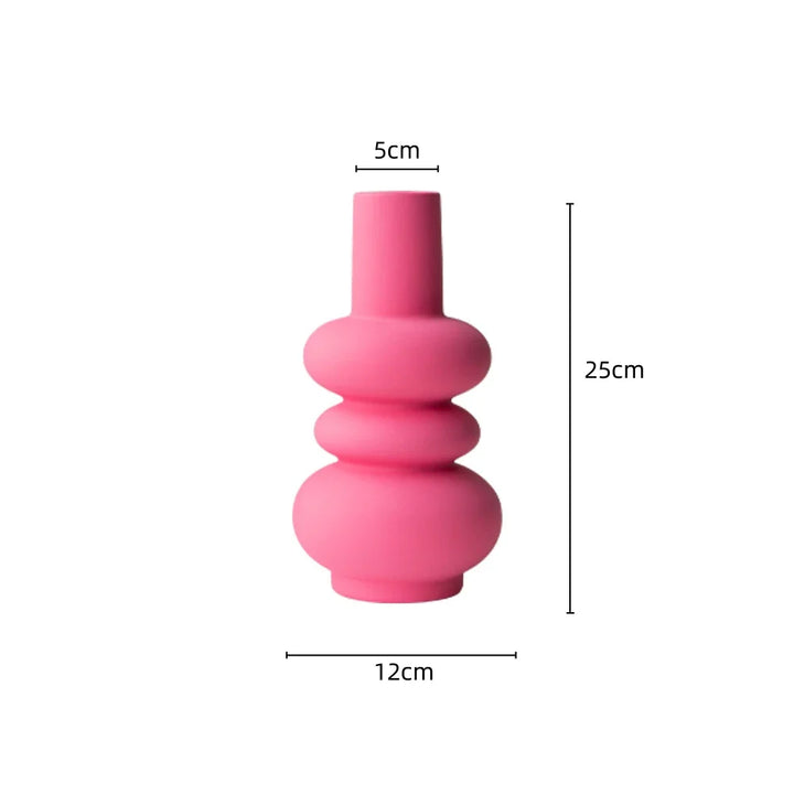 Livlig rosa keramikk vase | Luvikno