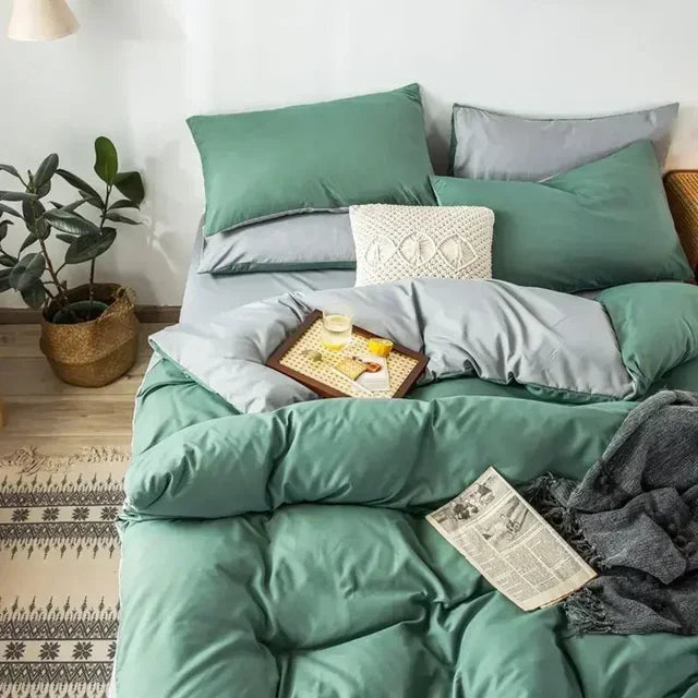 Vendbar sengetøysett, myk og pustende for moderne komfort | Luvikno
