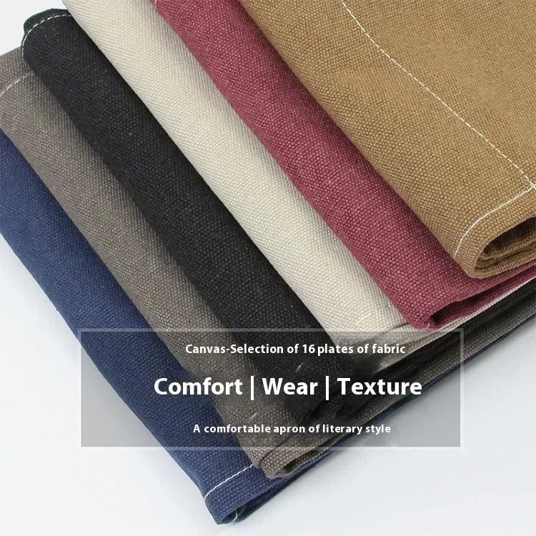 Canvas forkle med lommer, justerbart, Unisex | Luvikno