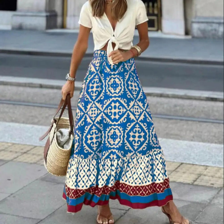 Luvik | Boho Print Maxi Hame naisille