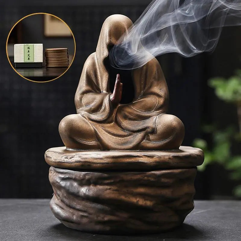 Meditativ Munk Røkelseholder