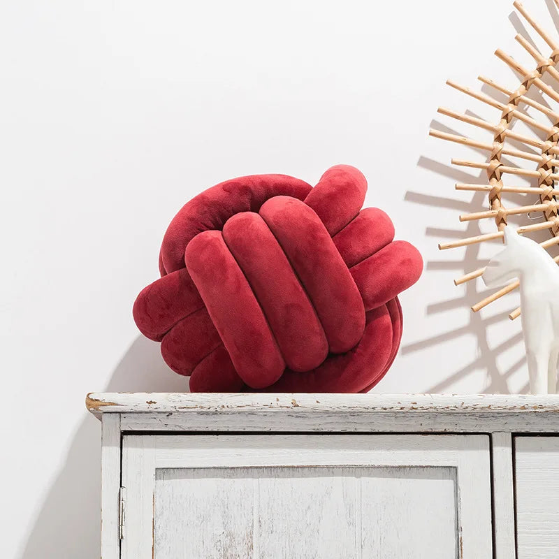 Plush Knot Cushion (Velour) | Luvikno