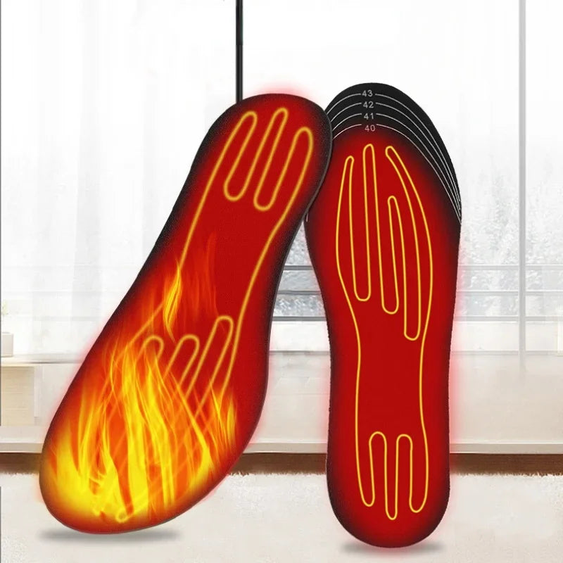 ThermaStep USB Oppvarmede Innesåler | Tilpassbar størrelse 35–46 | Oppladbar & Vaskbar | Karbonfiber Oppvarmingsteknologi | Fotvarmer for vinter & Utendørs Luvikno