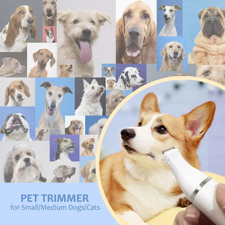 Ultimate Pet Grooming Kit: Stille hårklipper, neglegrinder og poterklipper Luvikno