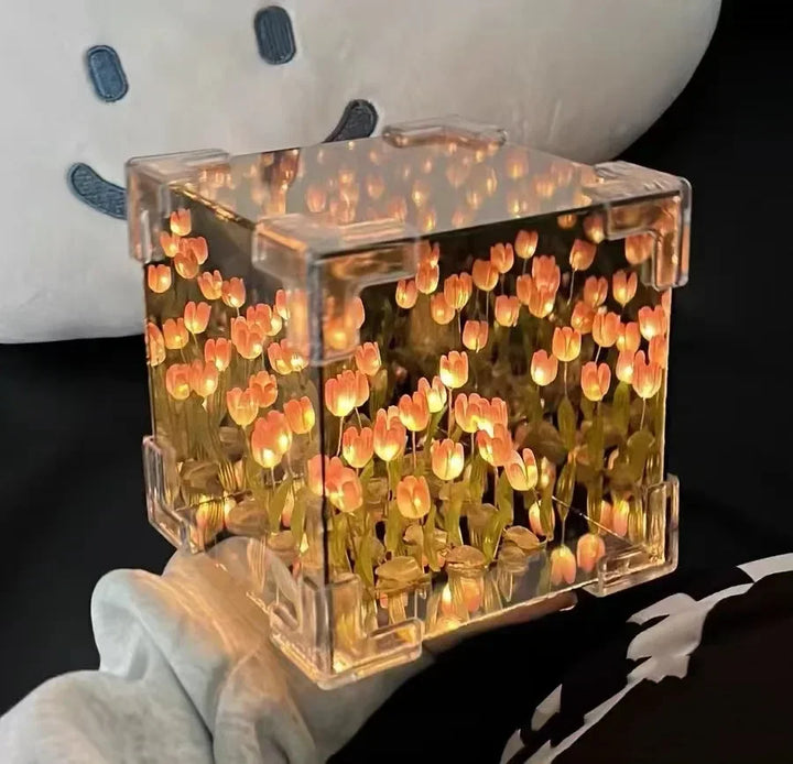 3D Tulip DIY Luviknoomster Cube Nattlampe | Luvikno