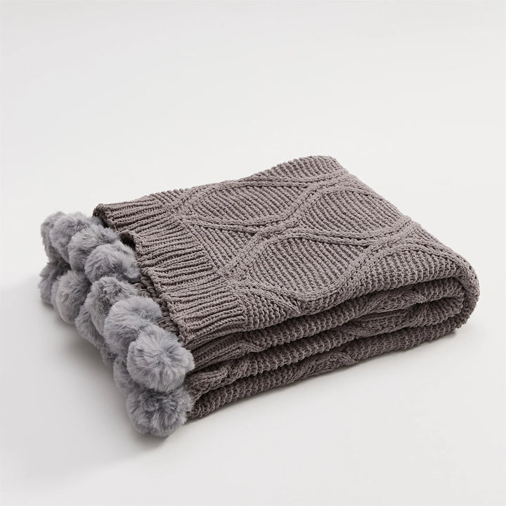 HeartCozy Blanket – Luxe Chenille Blanket with Heart Fringes Luvikno