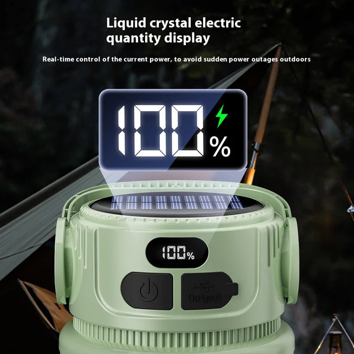 Luvikno | Luminatra Solar LED Campinglampe | Oppladbar & Vanntett | 6 Lysmoduser | For Utendørs, Nødsituasjoner & Reise