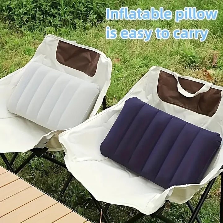 Luvikno | Oppblåsbar Reisepute 47x30 cm | Sammenleggbar & Lettvekts | AirNest Utendørs Luftpute for Camping & Luftreise