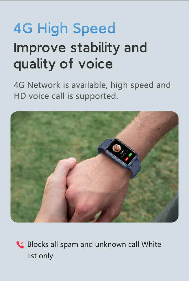 Senior Safety Watch med fallregistrering og GPS – Smart Care Smartklokke | Luvikno