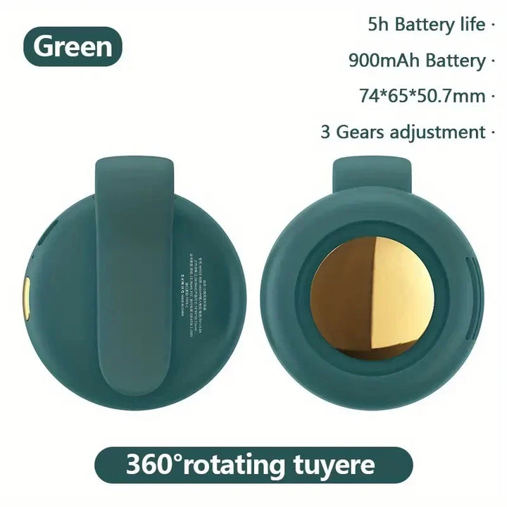 Luvikno | BreezeClip Mini-Vifte | Stille, bærbar og 360° roterbar for barn og på farten