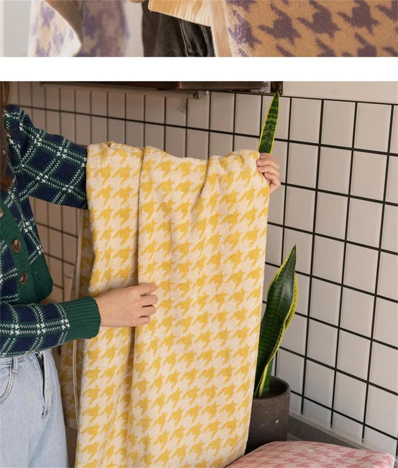 HoundLuxe Vintage Houndstooth Bomull Ansiktsklut Luvikno