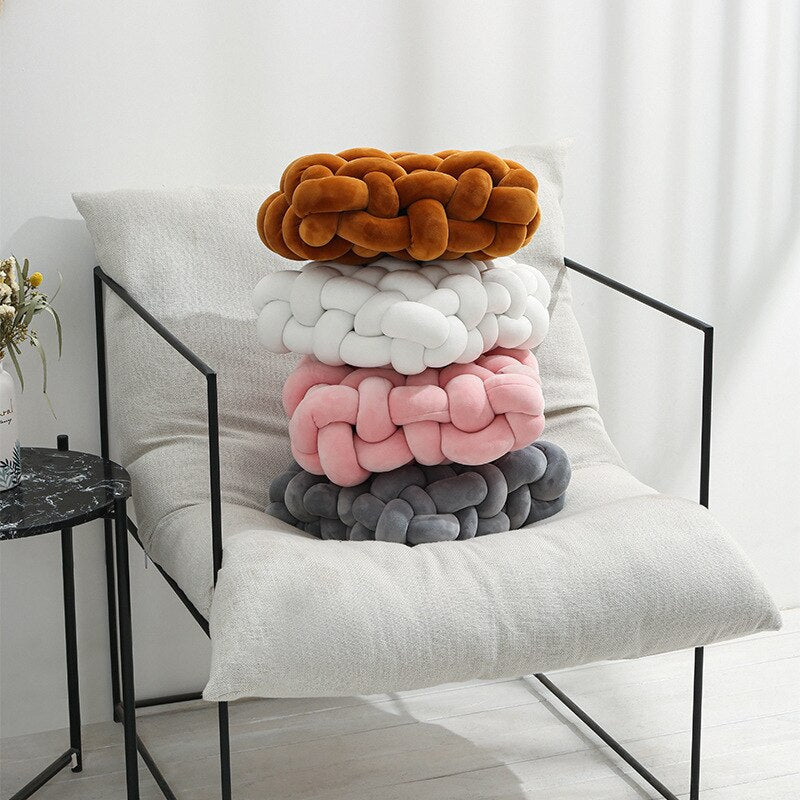 Knotted Ball Decorative Pillow | Luvikno