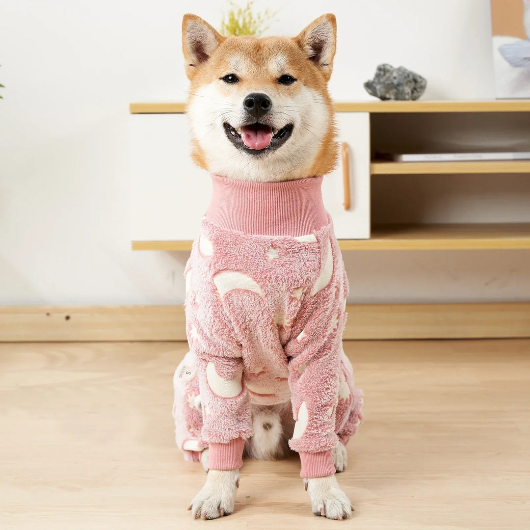 Varmere Hundepysjamas for vinteren fluffy og stretchable Luvikno