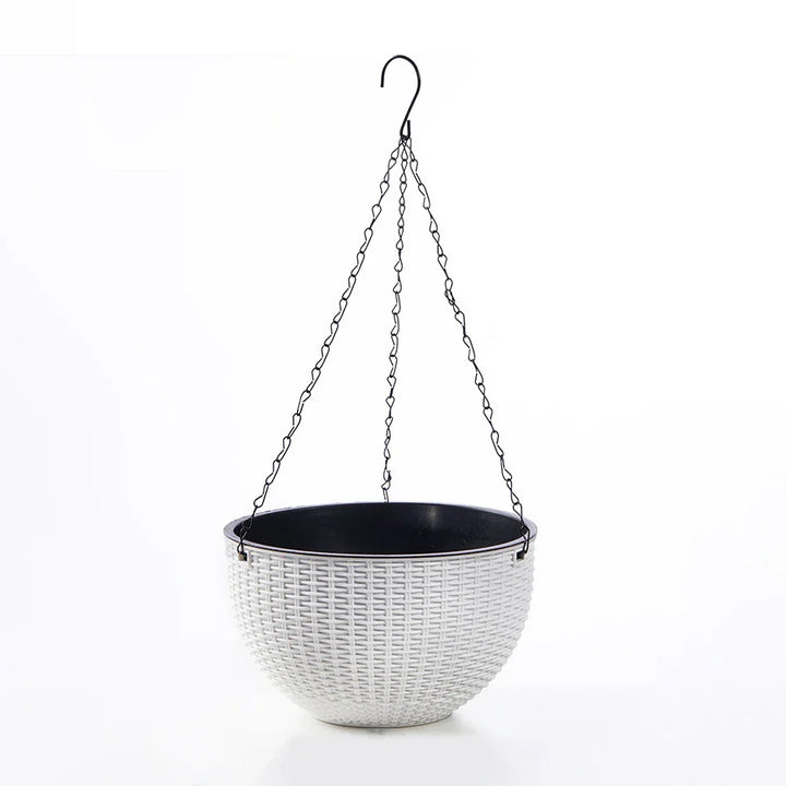 Luvikno | Rattania Bloom Hengepotte | Europeisk Stil | Honningkake Mønster & Rattan Utseende | For Hage, Balkong & Innendørs