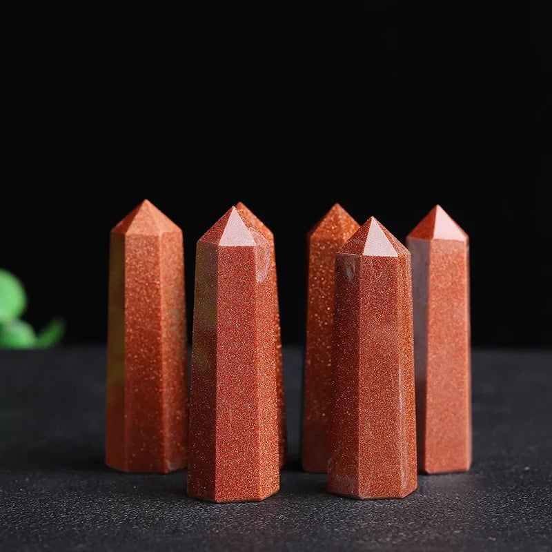 Luvikno | Krystall Obelisk Elaria | Naturlig Stein Healende Stein | For Meditasjon & Reiki | 4–8 cm