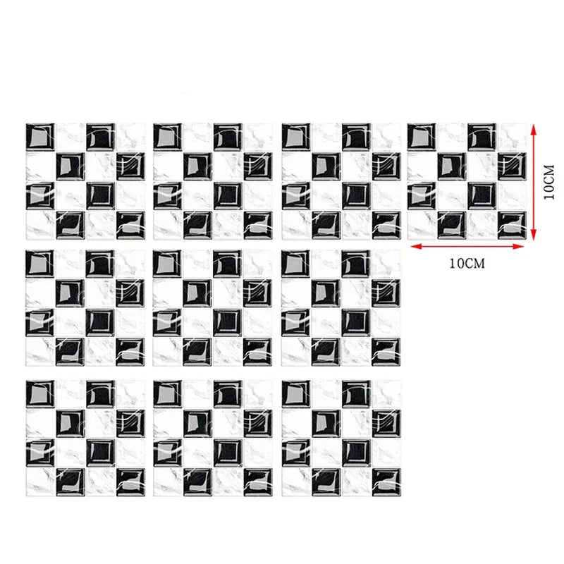 DecoMosaic 3D Mosaikkveggflisetiketter Luvikno