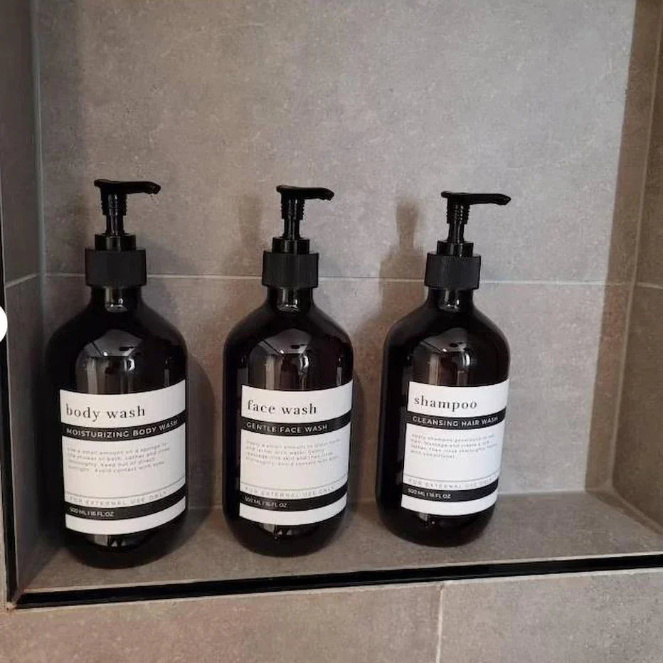 AmberLux 3-delt påfyllbar dispenser sett Luvikno