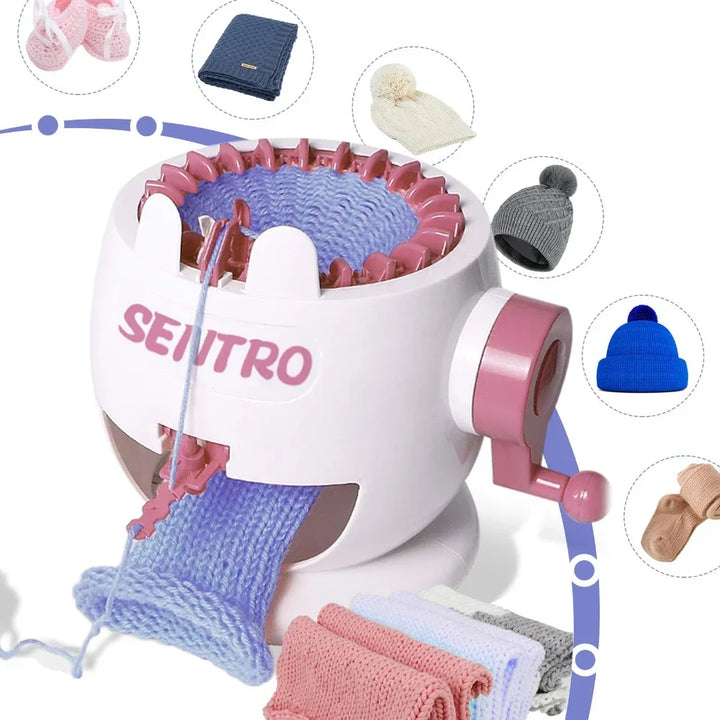 Luvikno | Strickolino Strikkemaskin | 22 Nålene | Automatisk Sirkulær Strikkesett for Nybegynnere & Voksne | Rask Strikker med Tilbehør