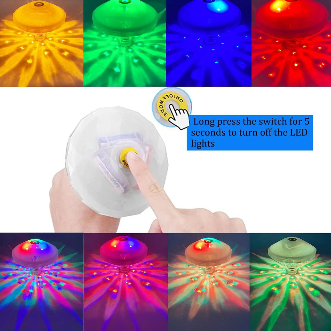 Luvikno | Flytende LED Undervannslampe AquaLuma | RGB Fargeendring | IP67 Vanntett | For Basseng, Badekar & Fest