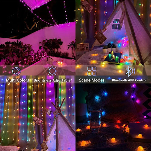Luvikno | Lumavo LED Lyskastere Smart RGBIC | USB-drevet | Fargebytte & Musikkmodus | For hage & dekorasjon