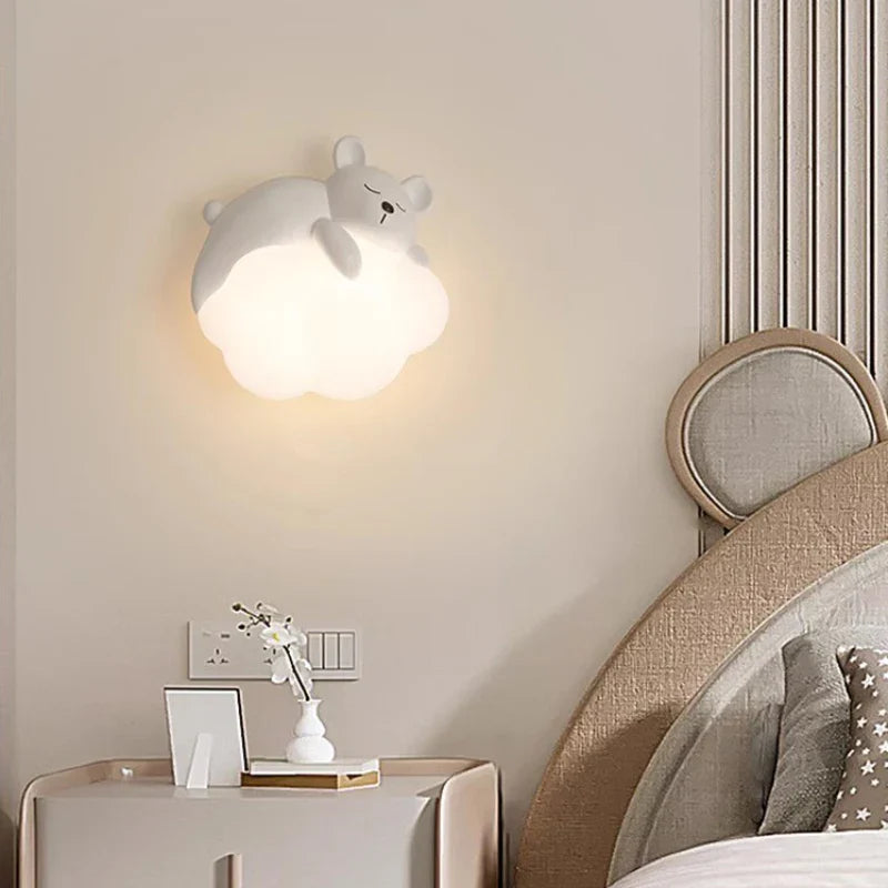 PandaGlow Lampe - Søt LED Vegglampe for Barn Luvikno