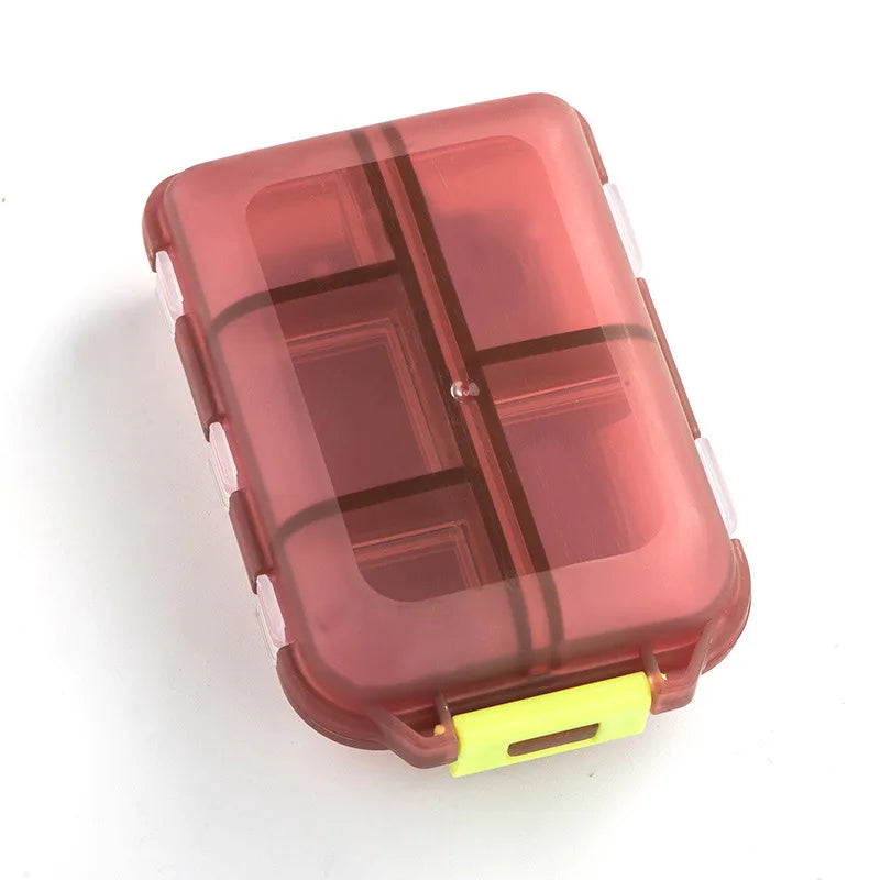 Luvikno | MediPocket Reise Pilleetui | Fuktbestandig & Kompakt | 4–12 Rom | For Vitaminer & Medisiner på Farten
