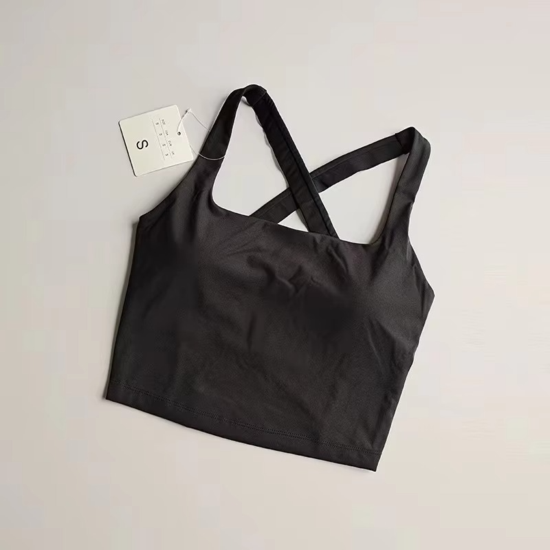Sømløs Sports-BH for kvinner Push Up Yoga og Løp Top Luvikno
