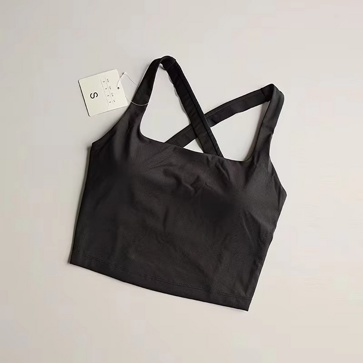Sømløs Sports-BH for kvinner Push Up Yoga og Løp Top Luvikno