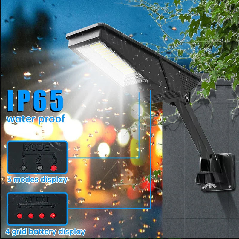Luvikno | Heliotrax Solist lampe med fjernkontroll | 138 LED-lamper | 3 lysmoduser | IP65 vanntett | For hage, innkjørsel og gårdsplass