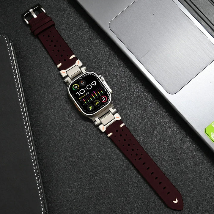 Luvikno | Ekte lær Apple Watch-bånd – Stilig og slitesterk klokkerem for din Apple Watch