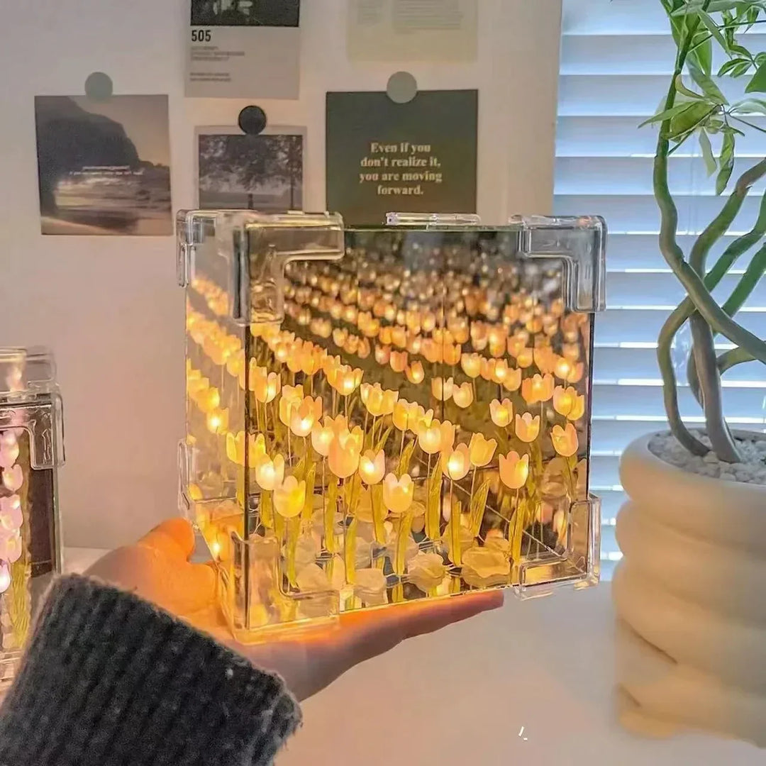 3D Tulip DIY Luviknoomster Cube Nattlampe | Luvikno