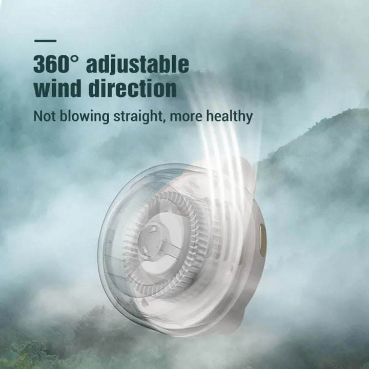 Whirlwind Leafless Fan – Portable USB Charging Mini Fan with Button Design, Silent for Home and Outdoor Travel | Luvikno
