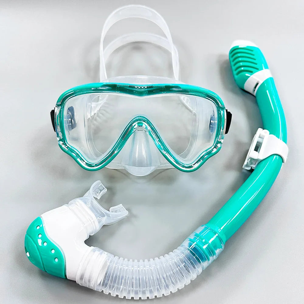 Luvikno | AquaJuni Barn Dykkermaske med Snorkel | Anti-Dug & Lekkasjesikker | Herdet Glass & Silikon | For Gutter & Jenter 7–15 År