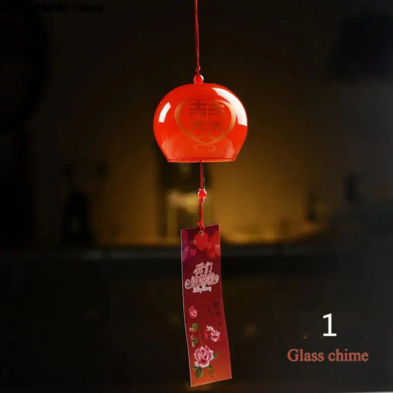 Luvikno | Glass Vindklokke Hanabira | Japansk Stil | Klar Lyd & Dekorativ Pendant | Håndlaget