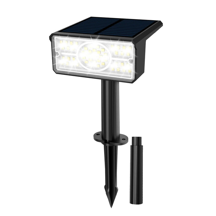 Luvikno | Solara LED Solarspotlight | 4 Lyskilder | 49 LED-er | IP65 Vanntett | Energisparende med Solcellepanel
