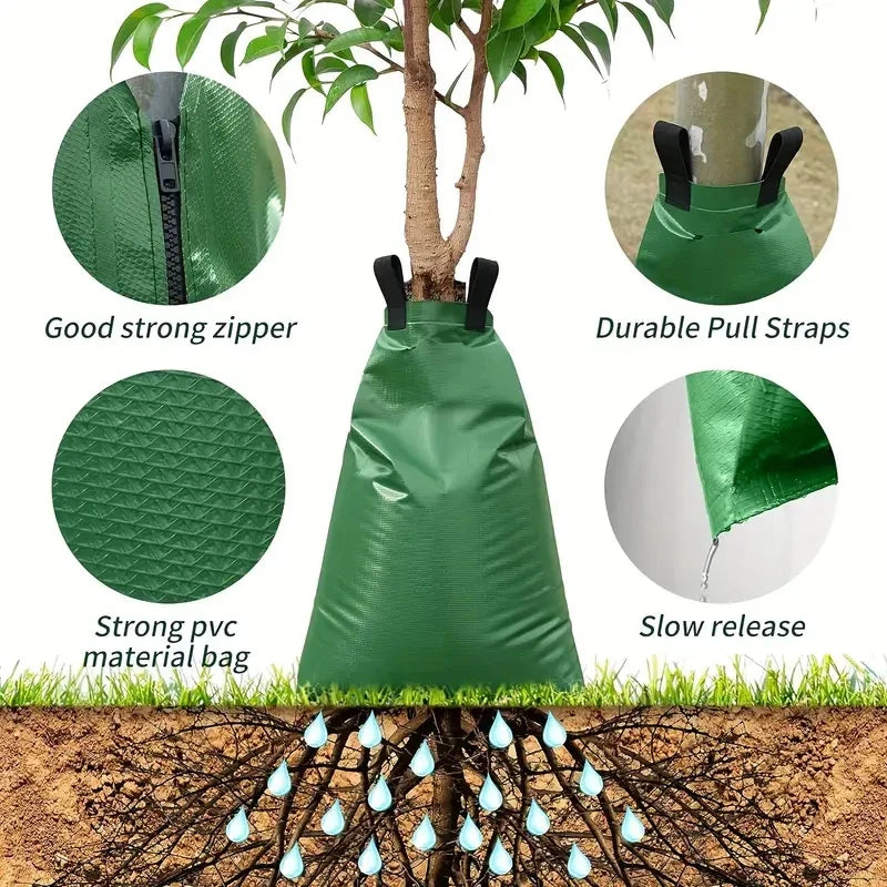 Luvikno | Tre vanning pose AquaTree 20 | 75L kapasitet | Gjenbrukbar & Langvarig vanning | For hage & landskapspleie