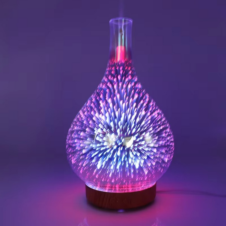 Premium 3.3oz Glass Essential Oil Diffuser & Humidifier for Peaceful Interiors Luvikno