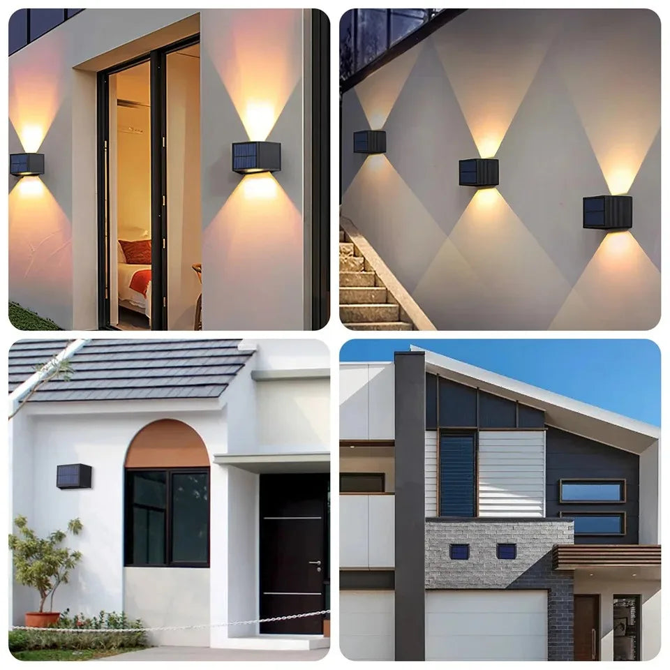 Luvikno | Solar Vegglampe SolaraBeam Flex | Varm Hvit | IP65 Vanntett | Justerbar Lystype